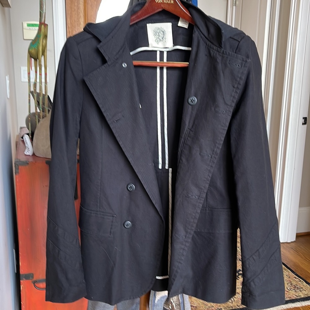 Really Cool Blazer Style Canvas Jacket with Zip Off Hoodie